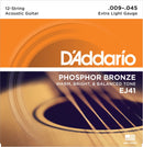 Strängset Western Phosphor Bronze 12-strängat 009-045