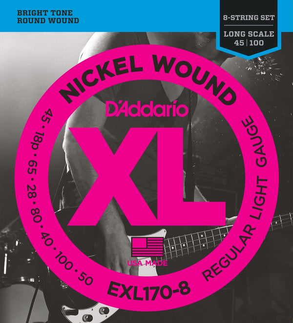 Strängset Elbas Nickel Wound 018P - 100 (8-str.) Light