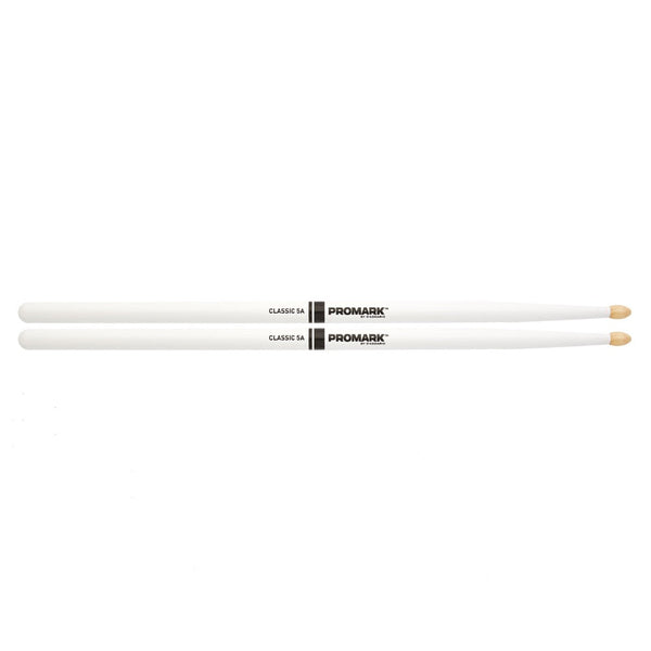 Classic 5A Painted Stick Hickory Oval tip - White