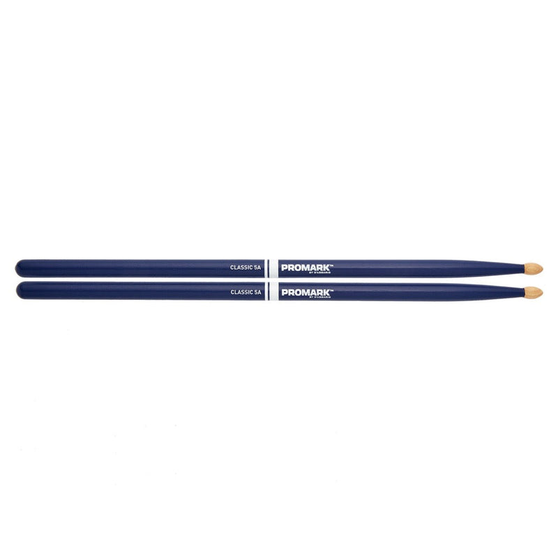 Classic 5A Painted Stick Hickory Oval tip - Blue