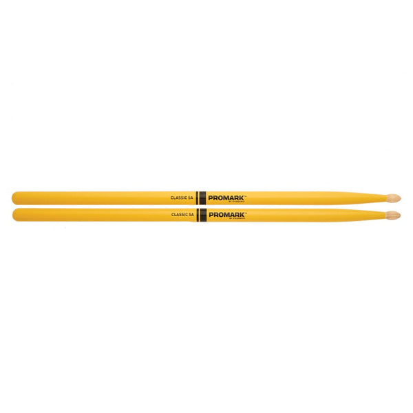 Classic 5A Painted Stick Hickory Oval tip - Yellow