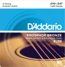 Strängset Western Phosphor Bronze 12-strängat 010-047