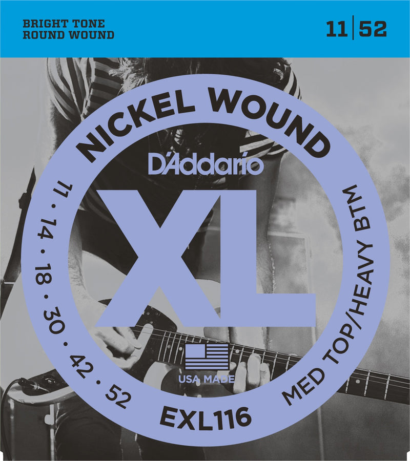 Strängset Elgitarr Nickel Wound 011-052 (Drop-tuning)