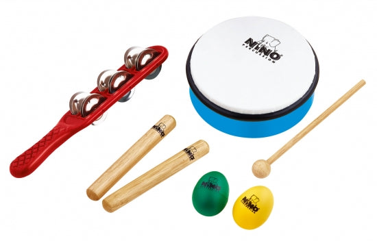Hand Percussion-set. 5 delar med bag