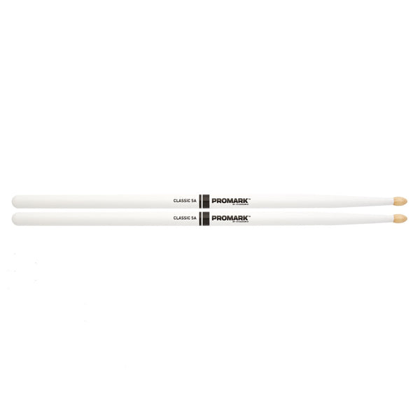 Classic 5A Painted Stick Hickory Oval tip - White