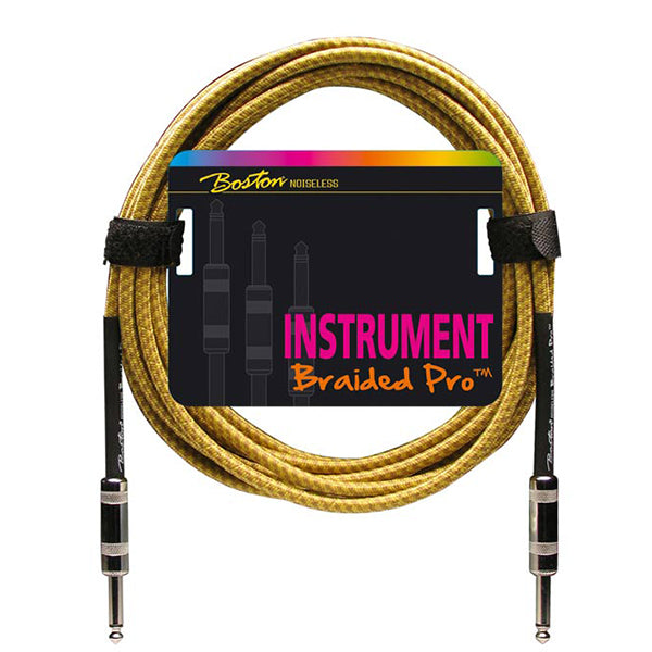 Boston Braided Pro Instrument Cable 6 m - Vintage Yellow