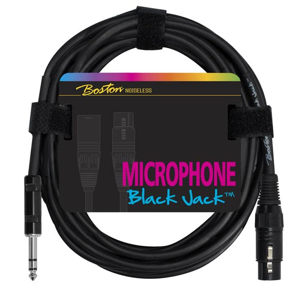 Boston Black Jack Microphone Cable XLR (f) - Tele (bal) 10.0