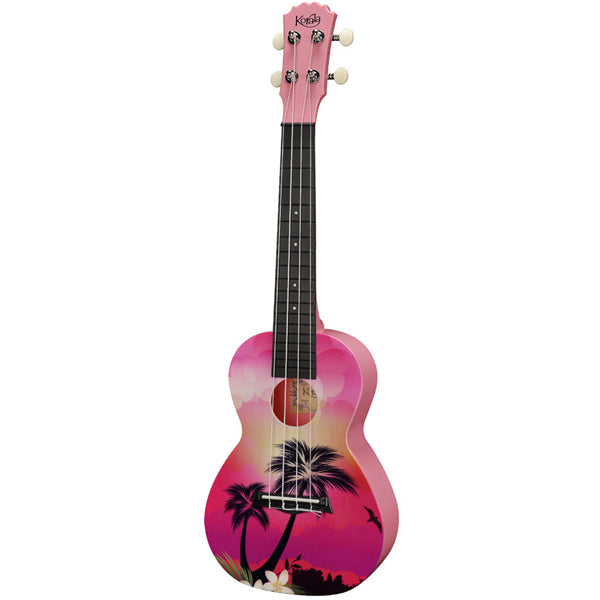 Korala PUC-30 Ukulele Concert - Pink Palm Tree