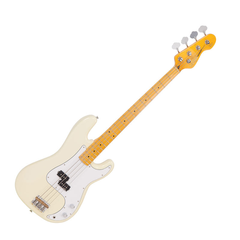 VINTAGE V4 BASS, MAPLE NECK, VINTAGE WHITE