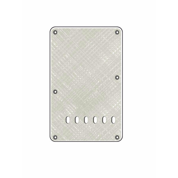 Boston BP-413 Strat Back Plate - Pearl White Webbing