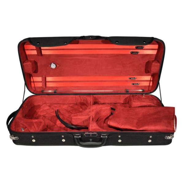 Leonardo DC-160 Double Violin Case Black/Red