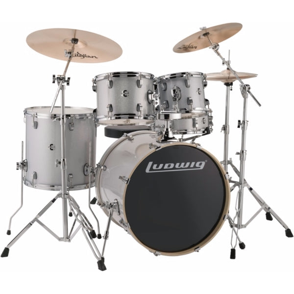 Ludwig Element Evolution 20" inkl. hardware - Silver White Sparkle